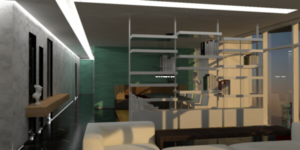 LVG 02 Project of a living room in an apartment in the UAE.